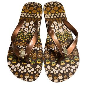 Brighton Rhinestone Turtle Flip Flops Sandals Size 7 8